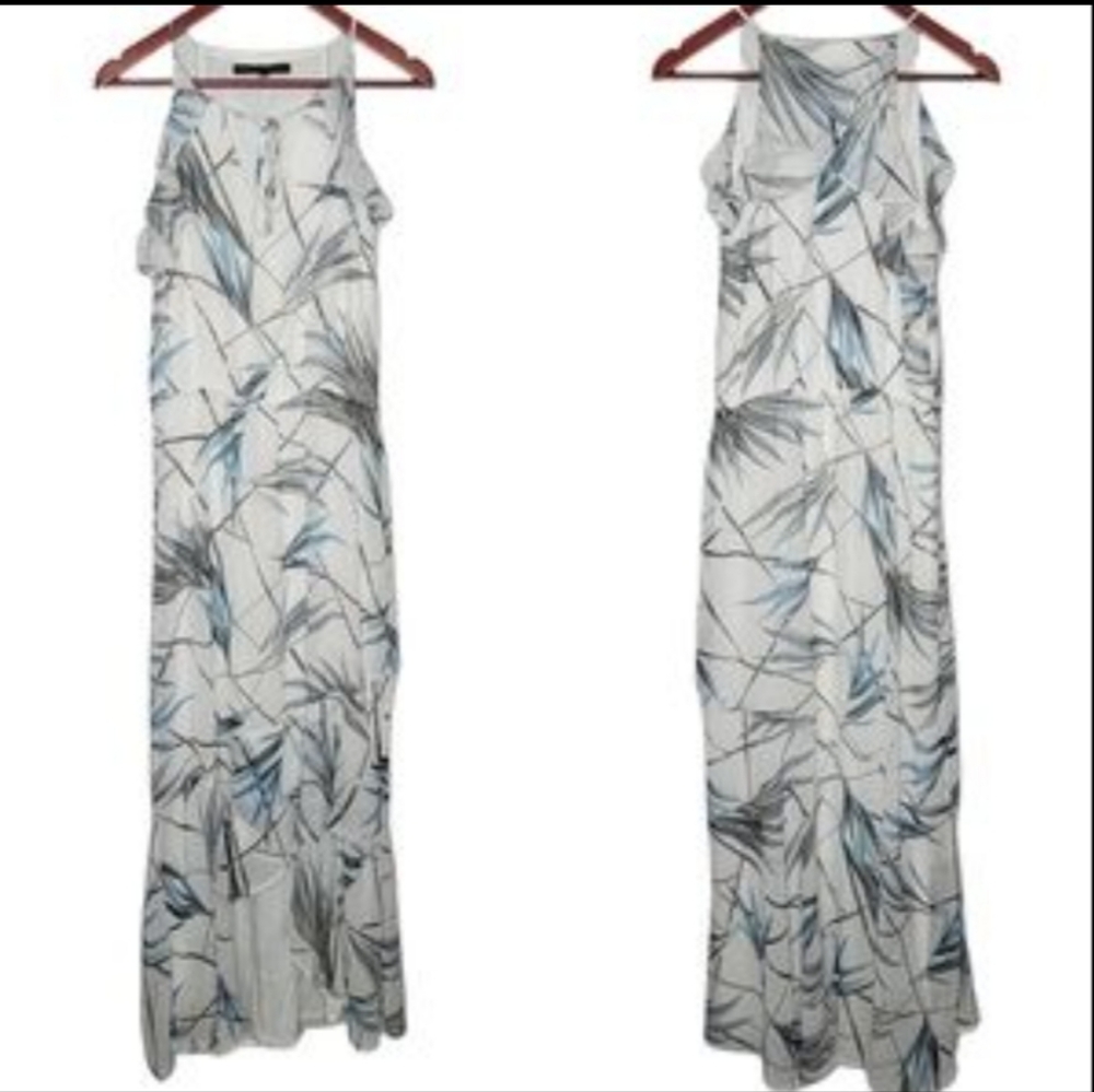 White House Black Market Palm Print Sundress